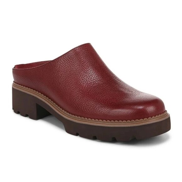 Vionic Women's Fairfax Clog Mules In  Syrah Leather Size 7 Cottagecre - Picture 1 of 6